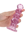 Shots Realrock Crystal Clear 5.5" Purple Curvy Dildo/Butt Plug