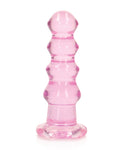 Shots Realrock Crystal Clear 5.5" Purple Curvy Dildo/Butt Plug