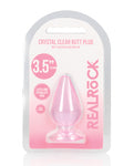 Realrock Crystal Clear Purple Anal Plug 3.5"