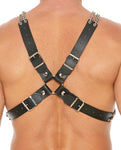 Shots Uomo Black Leather Chain Harness