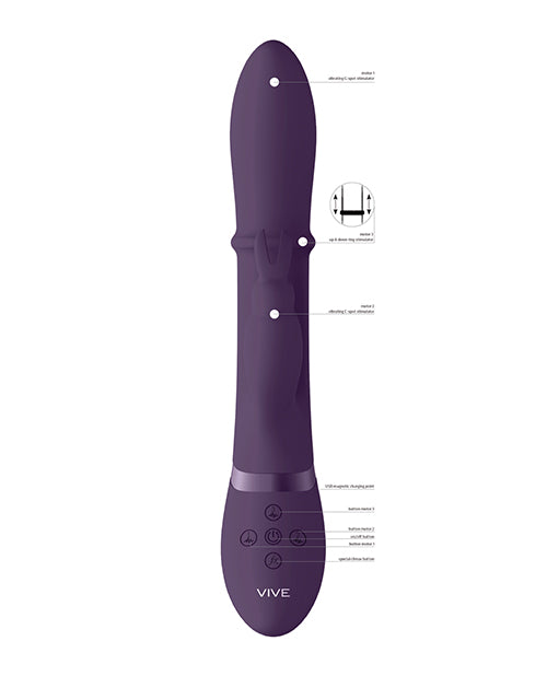 VIVE HALO Up & Down Ring G-Spot Rabbit - Purple Passion Product Image.