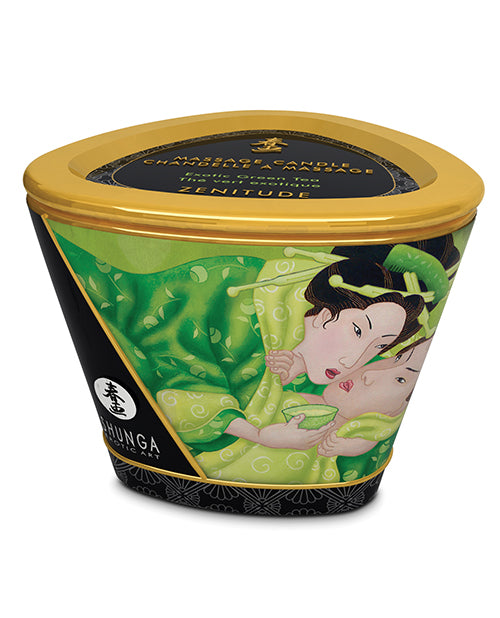 Shunga Zenitude 綠茶按摩蠟燭 - 5.7 盎司 Product Image.