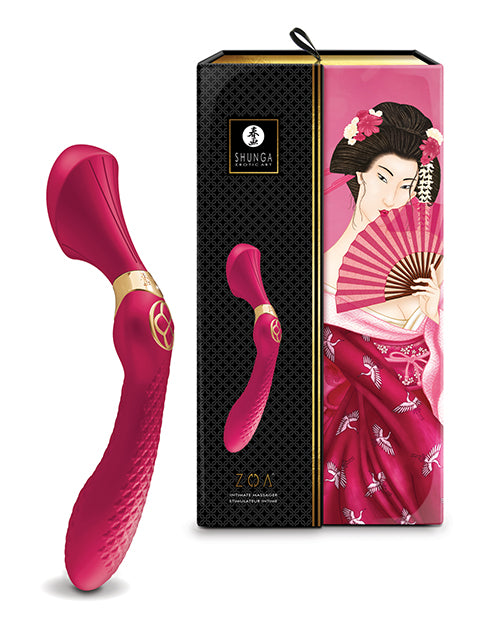 Shunga Zoa Intimate Massager: Raspberry Bliss - Luxury Pleasure & Precision Product Image.
