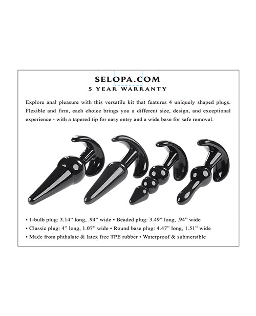 Selopa Black Intro to Plugs Kit: A Journey to Pleasure Product Image.