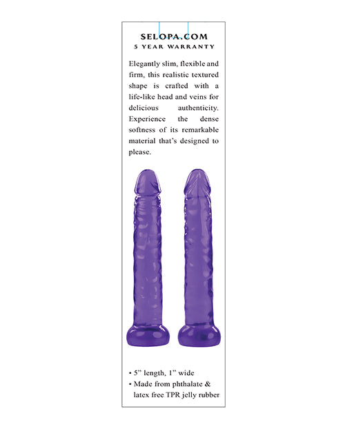 Selopa Slimplicity Purple Realistic Textured Slim Pleasure Toy Product Image.