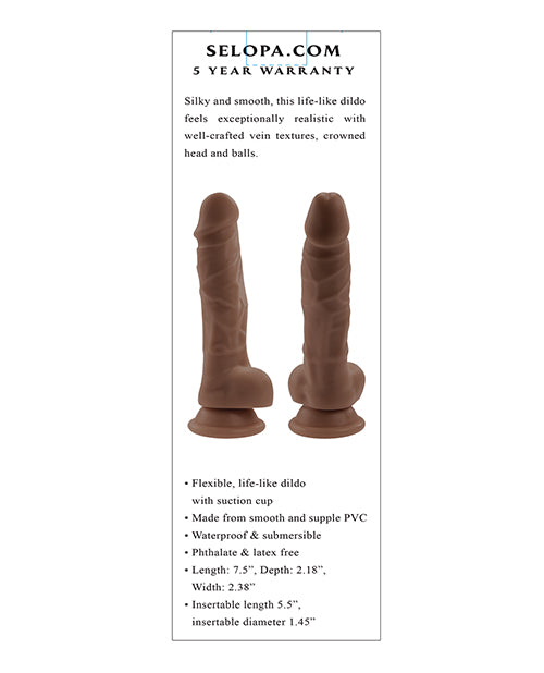 Selopa 6" Lifelike Dark Dildo Product Image.