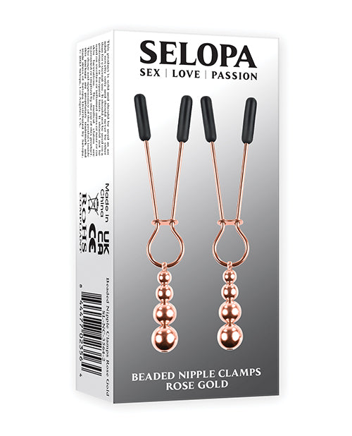 Pinzas para pezones con cuentas Selopa: elegancia sensual Product Image.