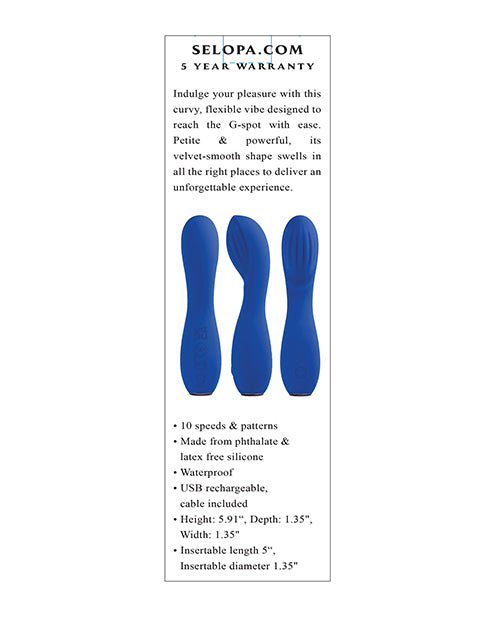 Selopa Sapphire G - Blue: The Ultimate G-Spot Pleasure Vibrator Product Image.