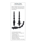Selopa Vibrating Butt Beads - Negro: Felicidad anal garantizada