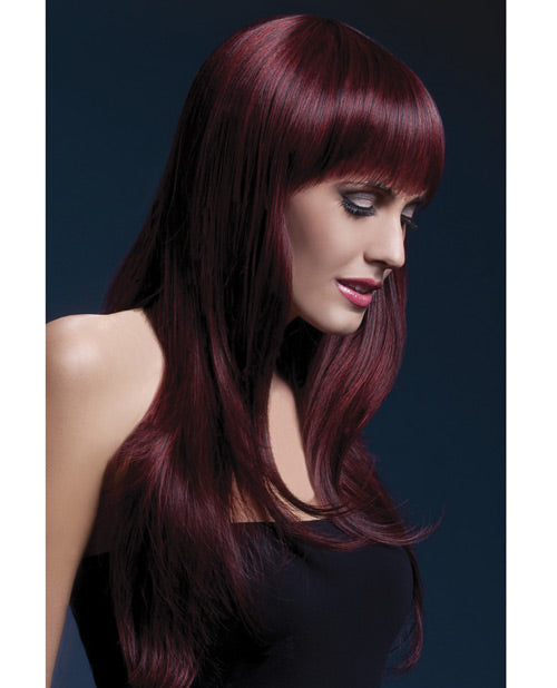 Smiffy Sienna Black Cherry Heat-Resistant Wig Product Image.