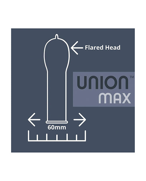 Preservativos UNION MAX XL - Paquete de 12 Product Image.