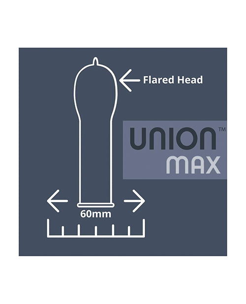 UNION MAX XL Condoms - Pack of 12: Experience Unparalleled Intimacy Product Image.