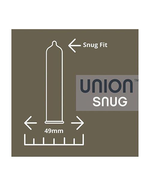 Preservativos veganos ultrafinos UNION SNUG - Paquete de 12 Product Image.