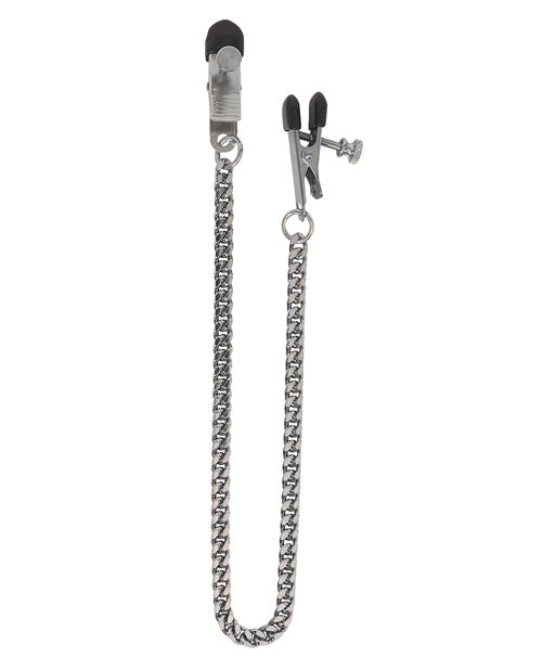 Spartacus Jewel Chain Nipple Clamps: Ultimate Sensation Experience Product Image.