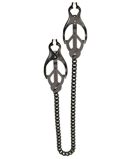 Pinzas para pezones Spartacus Black Butterfly: sensación intensa y diseño elegante Product Image.