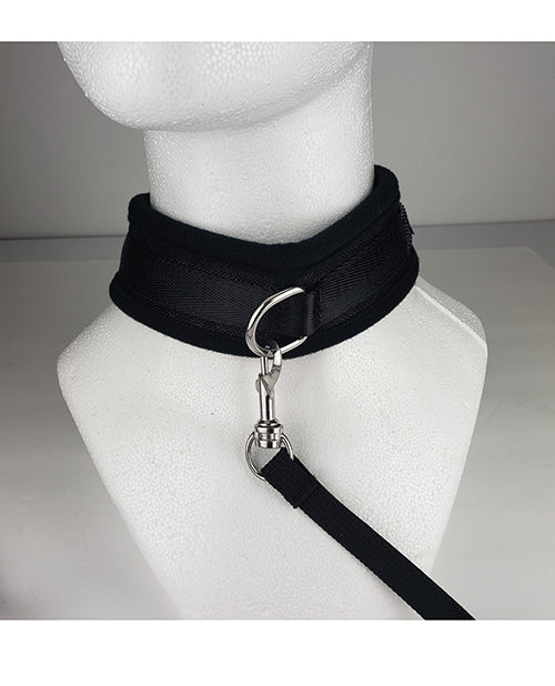 Spartacus Neoprene Silver Collar & Leash Set - Elegance Meets Comfort Product Image.