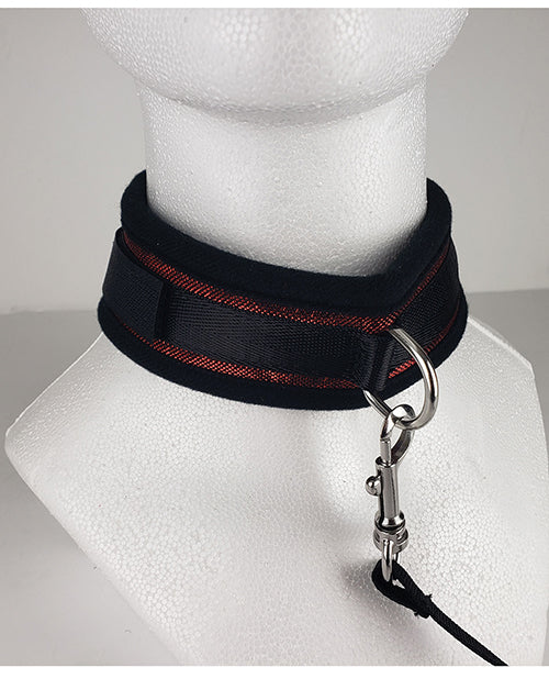 Spartacus Neoprene Silver Collar & Leash Set - Elegance Meets Comfort Product Image.