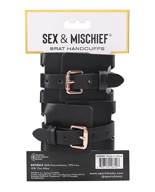 Brat Handcuffs by Sex & Mischief - Rose Gold Seduction Product Image.