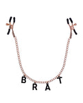 Pinzas para pezones Brat Charmed - Diseño en oro rosa y negro