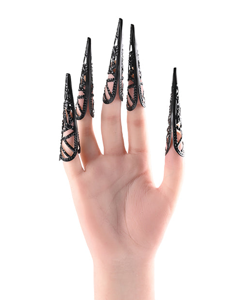 Sex & Mischief Sensory Fingertips in Black Product Image.