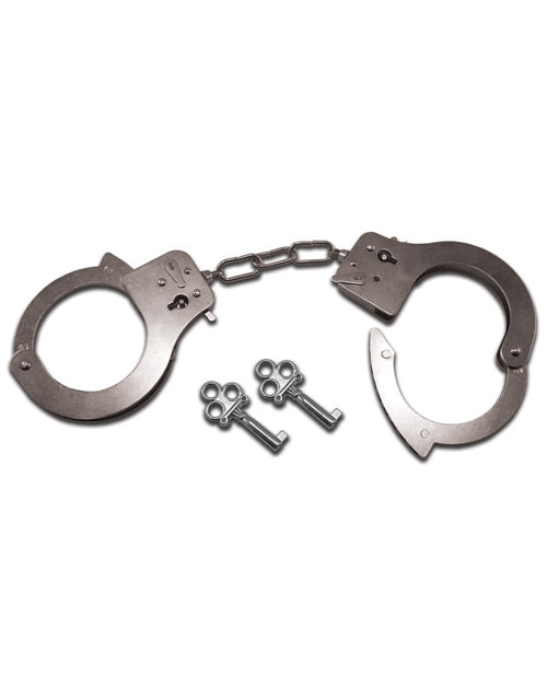 Sex & Mischief Metal Handcuffs: Elevate Your Bondage Play Product Image.