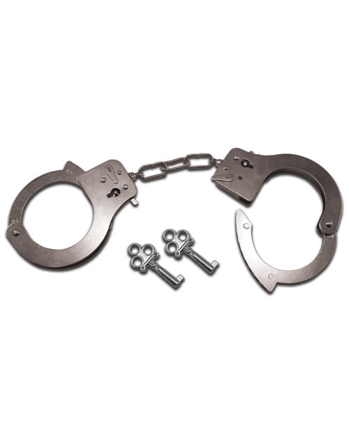 Sex & Mischief Metal Handcuffs: The Ultimate Bondage Experience Product Image.