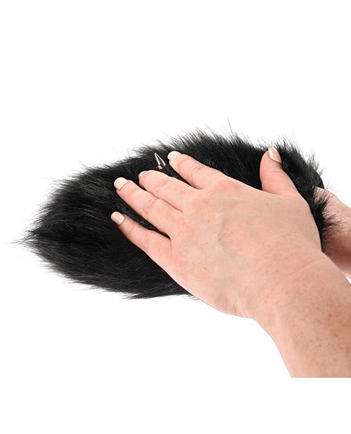 Saffron Spiked Sensory Mitts - Black: A Touch of Seduction Product Image.