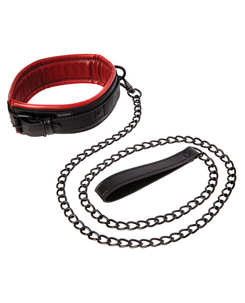 Saffron Vegan Leather Collar & Leash Set: Elegance in Bondage Product Image.