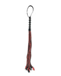 Saffron Red/Black Braided Flogger for Intense Impact Play