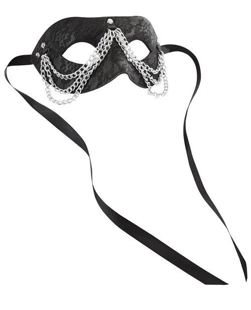 Sincerely Chained Lace Mask: Sensory Elegance & Edge Product Image.