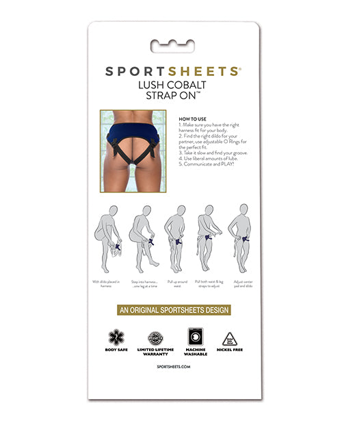 Sportsheets Lush Strap On en Cobalto: Comodidad, Placer, Versatilidad Product Image.