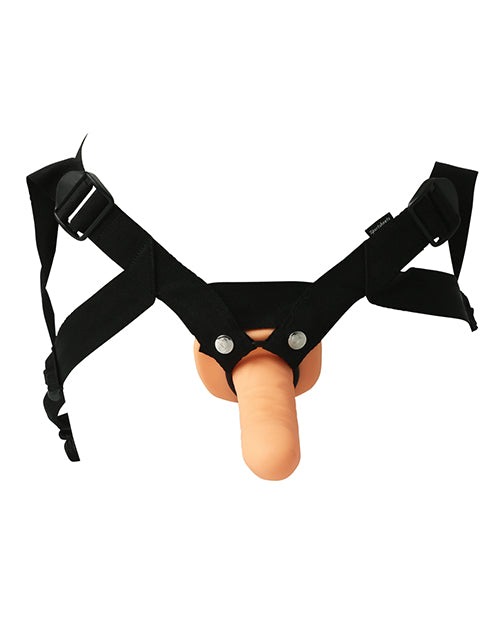 The Enchanting Pleasure: Sportsheets Everlaster Harness with 6.5" Hollow Dildo Ultimate Pleasure Kit Product Image.