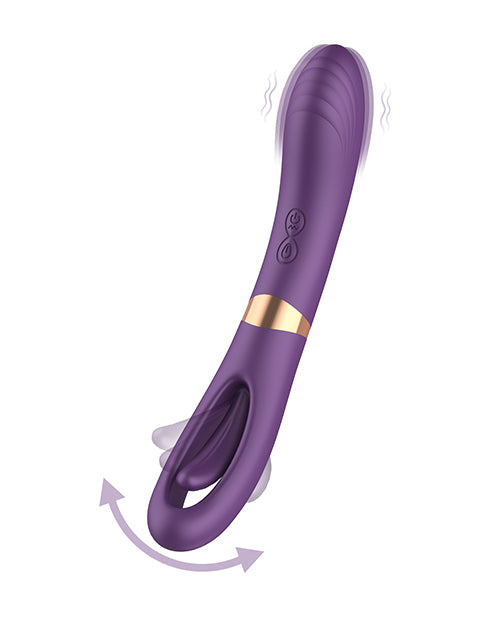Lisa Flicking G-Spot Vibrator - Purple: Luxury Pleasure Upgrade Product Image.