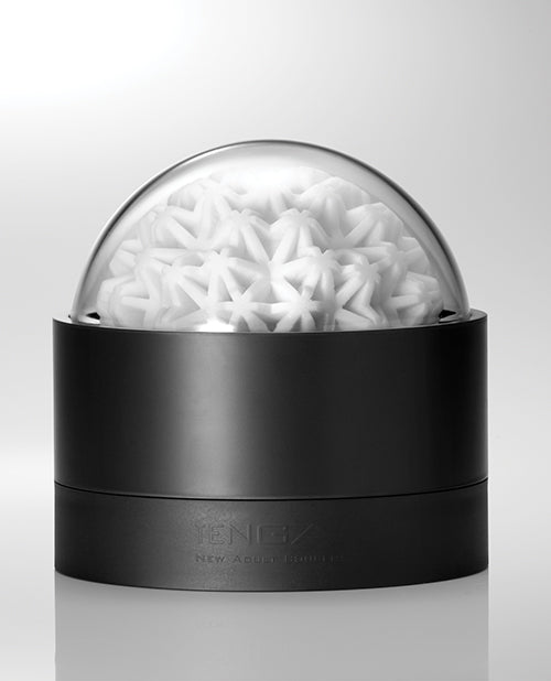 TENGA GEO Coral - White: Elegant, Stretchable, Reusable Pleasure Product Image.