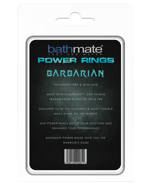 Bathmate Barbarian Black Cock Ring: Warrior's Edge Product Image.