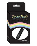 Abraza el deseo con Revel Power Bullet: Vibrador negro mate fluido de género