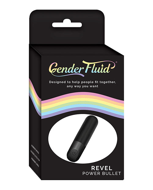 Revel Power Bullet: Gender Fluid Matte Black Vibrator Product Image.