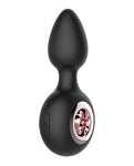 Vibrador anal con tapón de anillo de temblor fluido de género - Negro