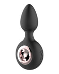 Vibrador anal con tapón de anillo de temblor fluido de género - Negro