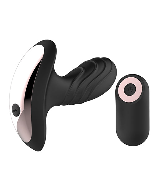 Ultimate Pleasure: Gender Fluid Buzz Anal Vibe with Remote - Black Product Image.