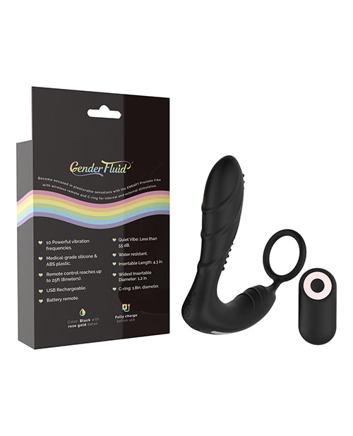 "Vibrador de próstata Enrapt Fluid de género con control remoto - 10 patrones de vibración" Product Image.