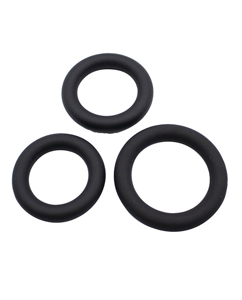 性別流體開口張力環套裝 - 黑色 Product Image.