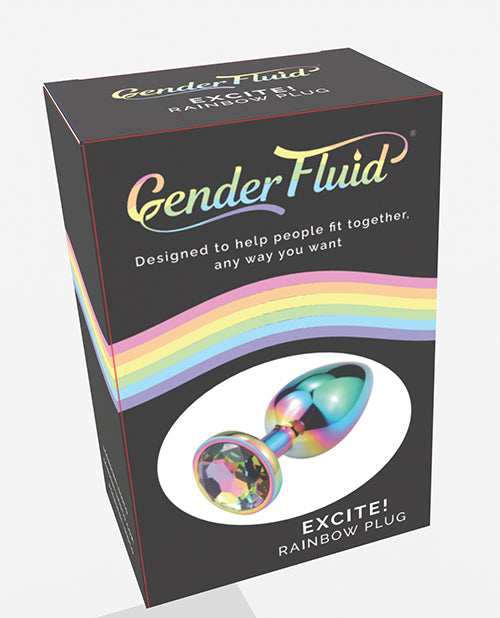 Luxurious Rose Gold Gender Fluid Excite! Plug Product Image.