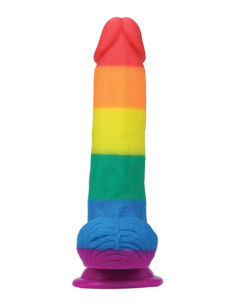 Get Lucky 7.5" Real Skin Series Pride - Rainbow Dildo Product Image.