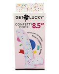 Get Lucky Polla de confeti de piel real de 8.5" - Multicolor