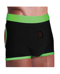 Get Lucky Strap On Boxers - Black/Green XL-XXL