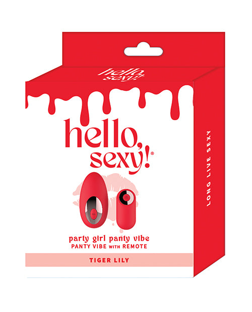 Hola sexy! Tiger Lily Panty Vibe - Control remoto, resistente al agua, 10 patrones de vibración Product Image.