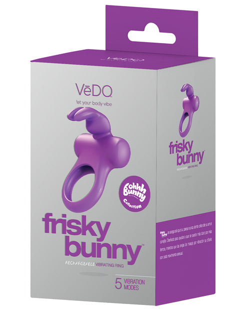 Anillo vibratorio Vedo Frisky Bunny - Placer y rendimiento mejorados Product Image.