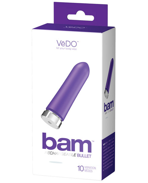 Vedo Bam 充電子彈頭：10 種模式、防水、小巧且功能強大的子彈頭震動器 Product Image.