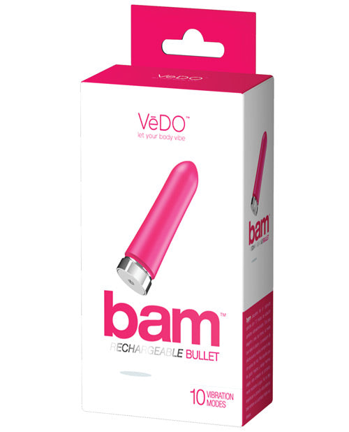 Bala recargable Vedo Bam: 10 modos, bala vibradora resistente al agua, compacta y potente Product Image.